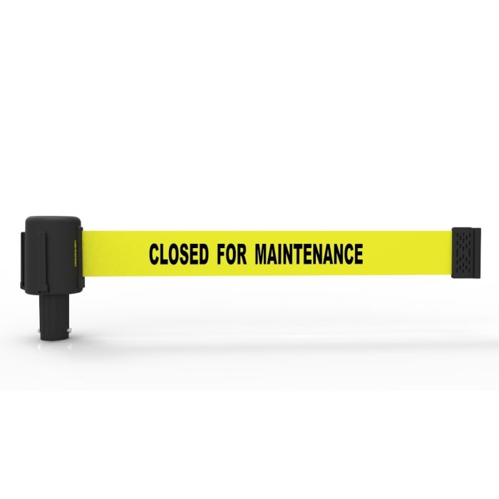 Banner Stakes PL4038 PLUS Yellow "Closed for Maintenance" Banner
