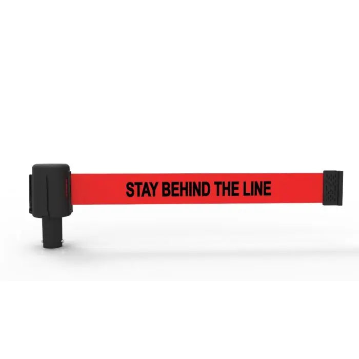 Banner Stakes PL4051 PLUS Red "Stay Behind Line" Banner (Pack of 5)