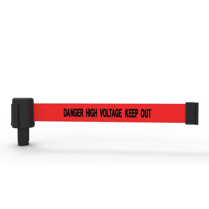 Banner Stakes PL4052 PLUS Red "Danger High Voltage Keep Out" Banner