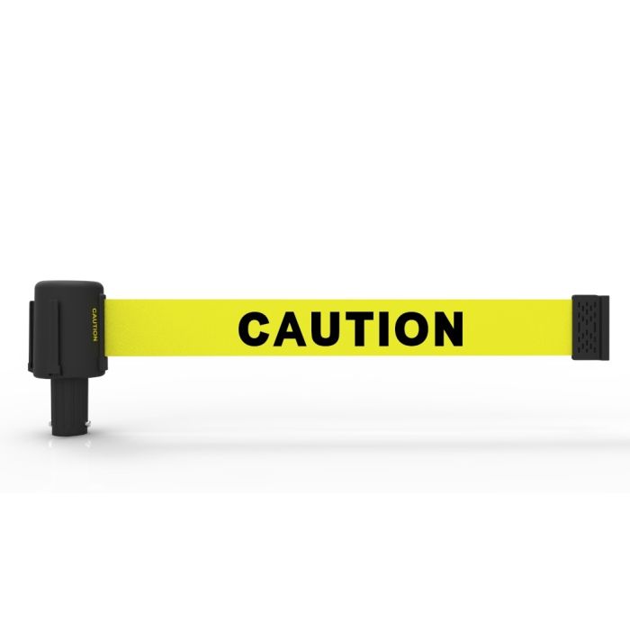 Banner Stakes PL4068 PLUS Yellow Double-sided Caution Banner