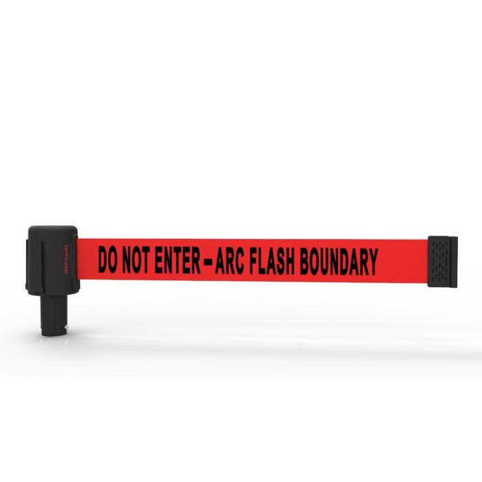 Banner Stakes PL4076 PLUS Red  Do Not Enter ARC Flash Boundary Banner