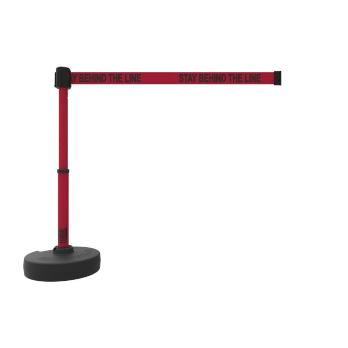Banner Stakes PL4095 PLUS Barrier Set, Red "Stay Behind The Line"