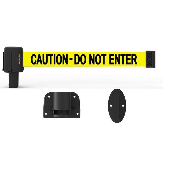 Banner Stakes PL4108 PLUS 15' Wall Mount System, Caution-Do Not Enter, Yellow, 1 Kit
