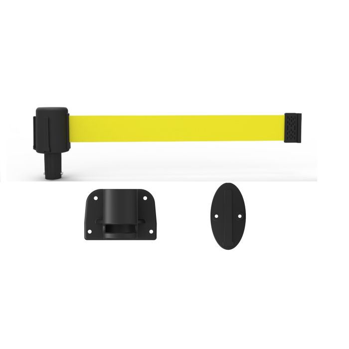 Banner Stakes PL4124 PLUS Wall Mount System, Blank Yellow Banner