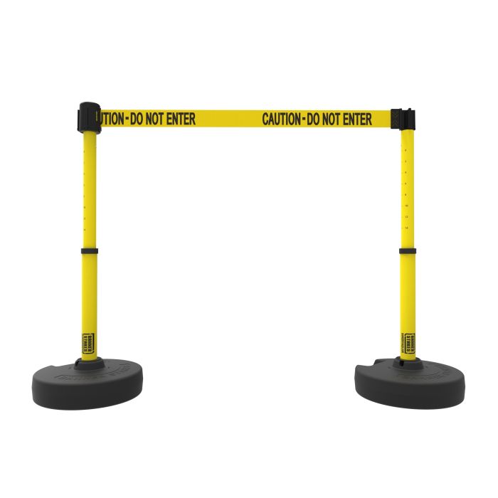 Banner Stakes PL4285 PLUS Barrier Set X2, Caution-Do Not Enter, Yellow, 1 Kit