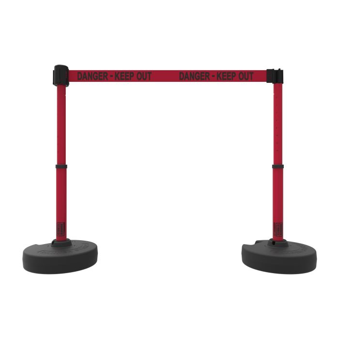 Banner Stakes PL4294 PLUS Barrier Set X2, Red "Danger-Keep Out"