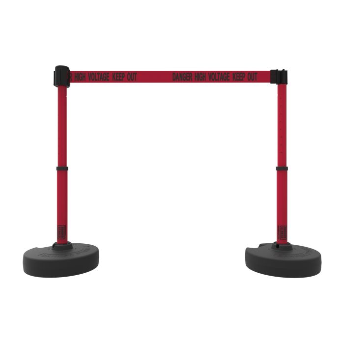 Banner Stakes PL4296 PLUS Barrier Set X2,  Red "Danger High Voltage Keep Out"