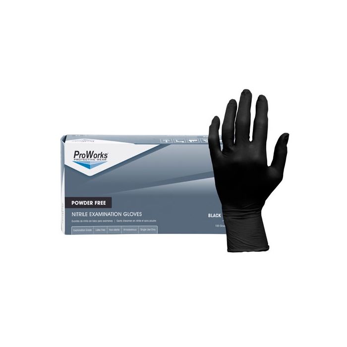 ProWorks GL-N145F Nitrile Exam Gloves Powder Free 5 mil, Case of 10 Boxes