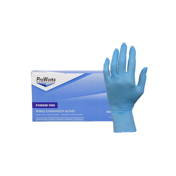 Adeena ProWorks GL-N103EPF Nitrile Powder Free Exam Gloves 3 mil Case of 10 Boxes