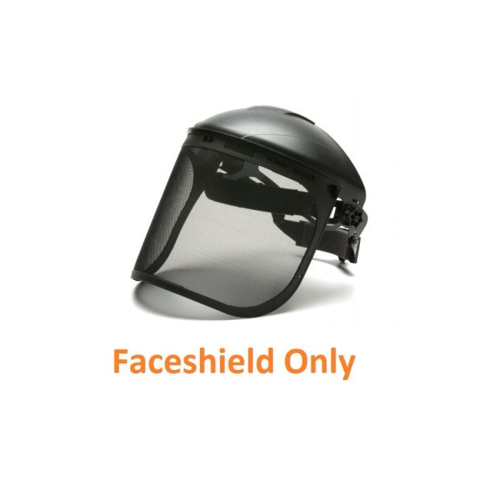 Pyramex S1060 Visor Only Aluminum Bound Face Shield, Black Color, One Size, 1 Each