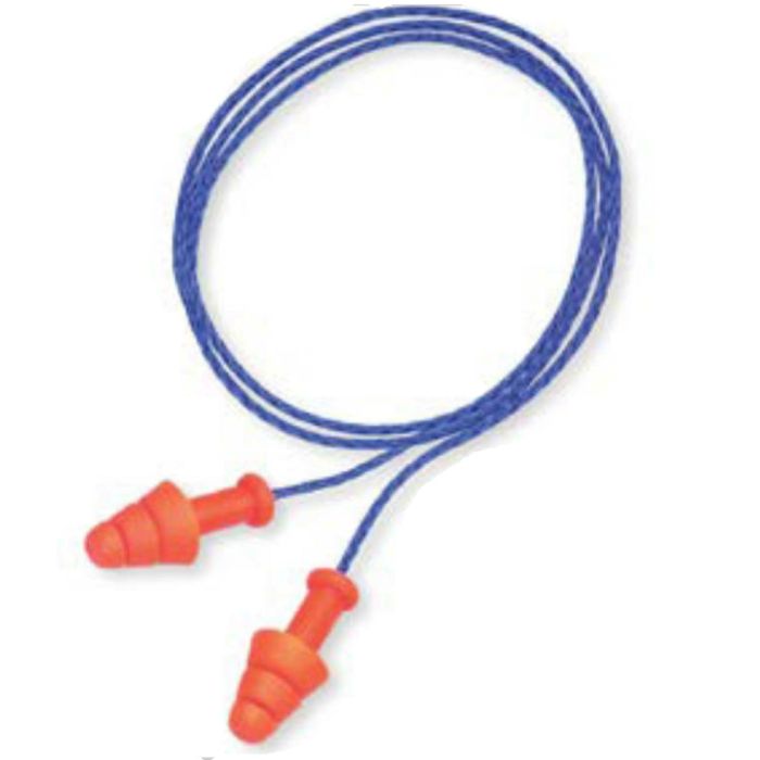 Honeywell Howard Leight R-01520 Smart Fit Corded Earplugs, Blue/Orange, One Size, Box of 6