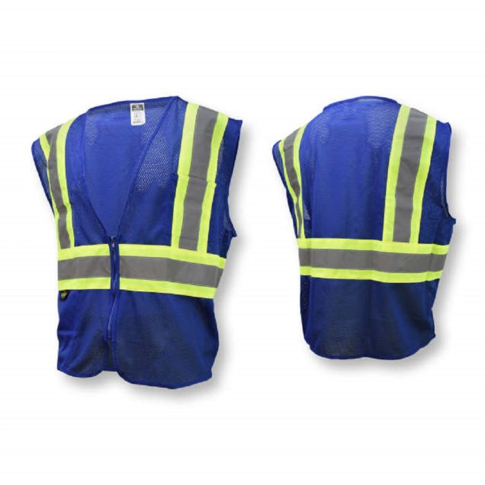 Radians SV22-1ZBLM Economy Type O Class 1 Safety Vest, Blue, 1 Each