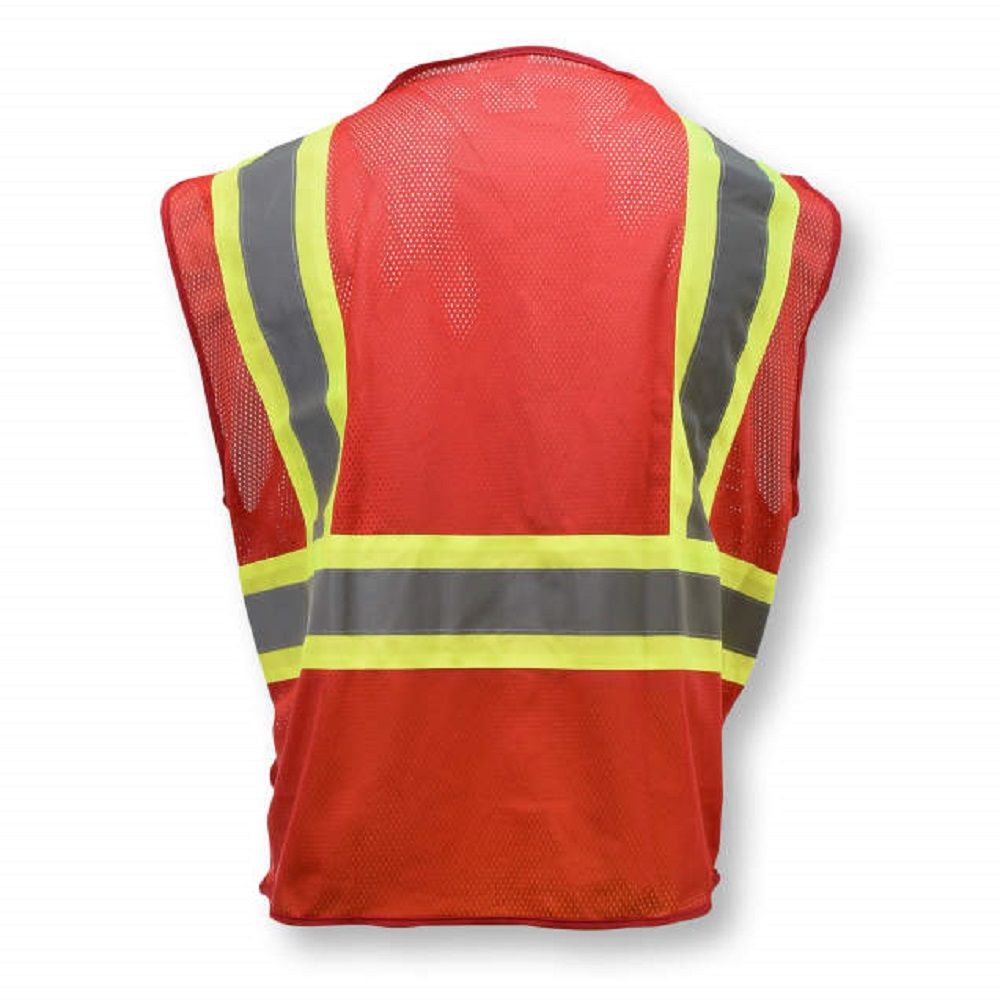 Radians SV22-1ZRM Economy Type O Class 1 Safety Vest, Red, 1 Each