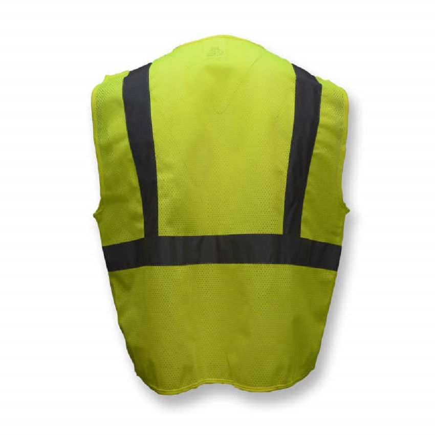 Radians SV2GM Economy Type R Class 2 Mesh Safety Vest, Hi-Vis Green, 1 Each