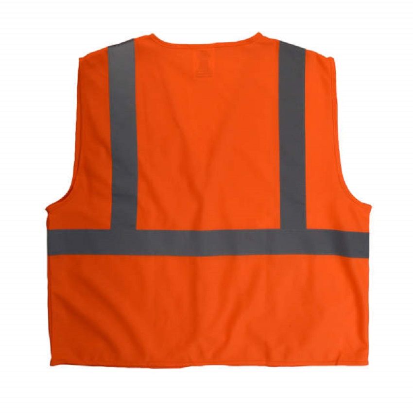 Radians SV2OS Economy Type R Class 2 Solid Safety Vest, Hi-Vis Orange, 1 Each
