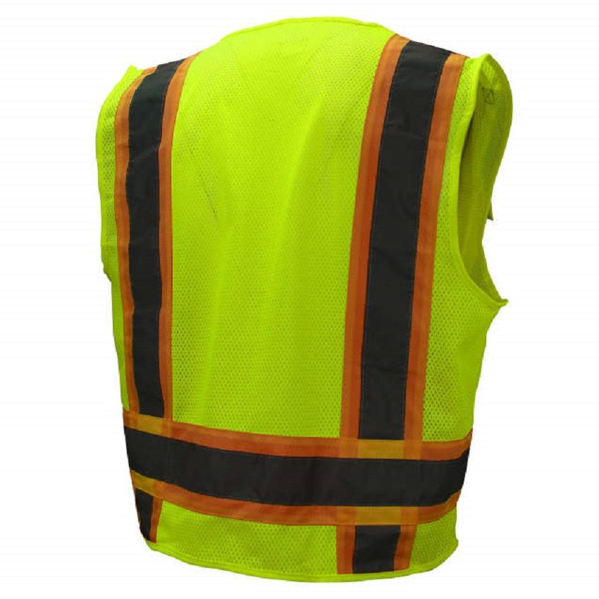 Radians SV6-2ZGM Type R Class 2 Surveyor Mesh Safety Vest, Hi-Vis Green, 1 Each