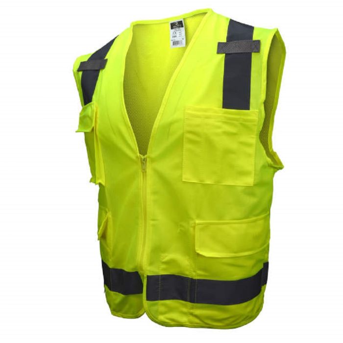 Radians SV7G Surveyor Type R Class 2 Safety Vest, Hi-Vis Green, 1 Each