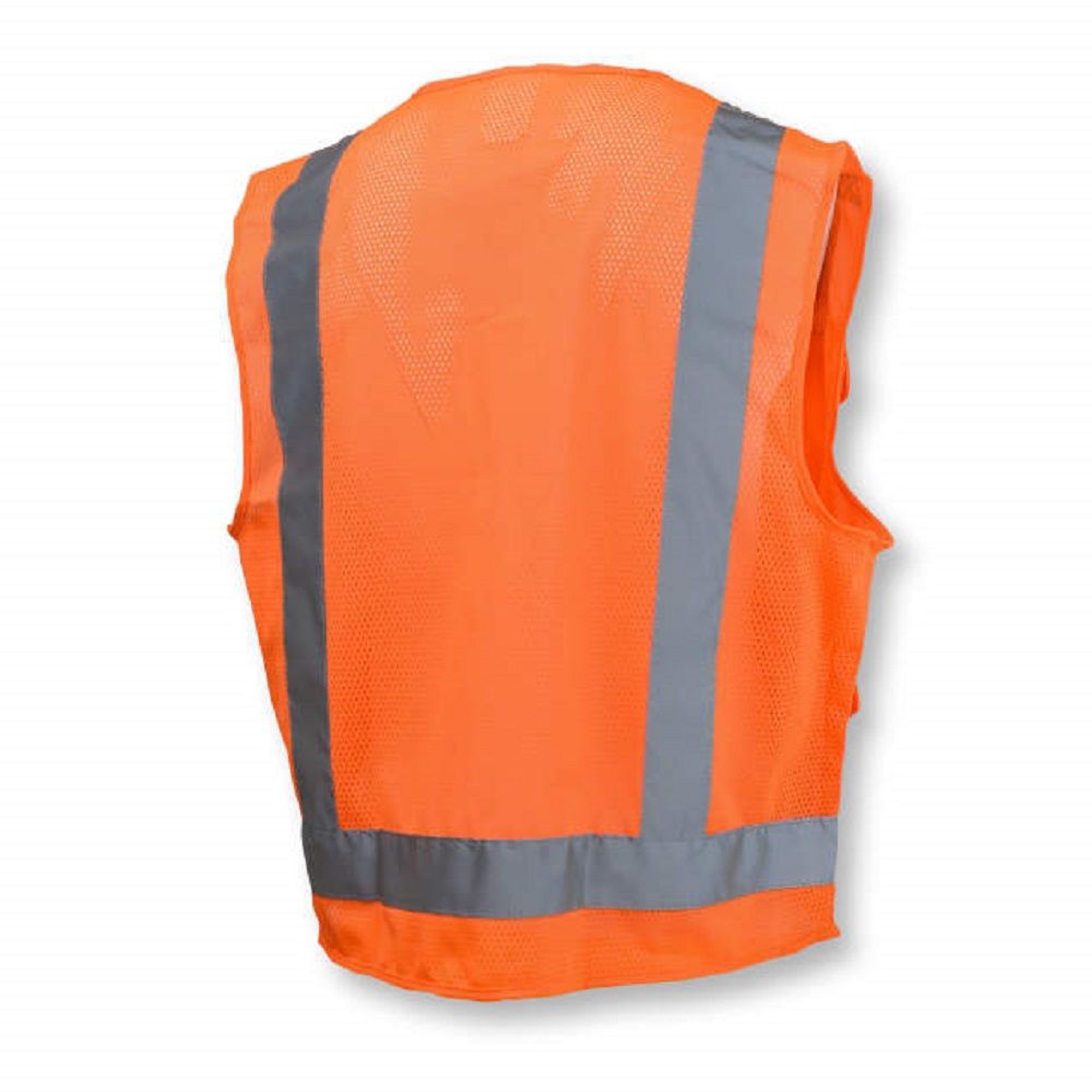 Radians SV7O Surveyor Type R Class 2 Safety Vest, Hi-Vis Orange, 1 Each
