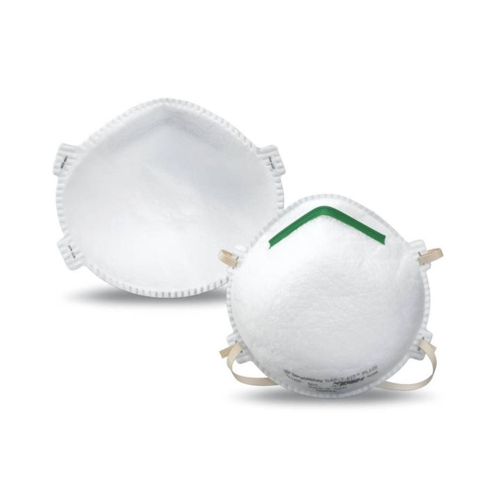 Honeywell North RWS-54002 2 Pack Saf-T-Fit Plus N95 Disposable Respirator, White, One Size, Box of 5