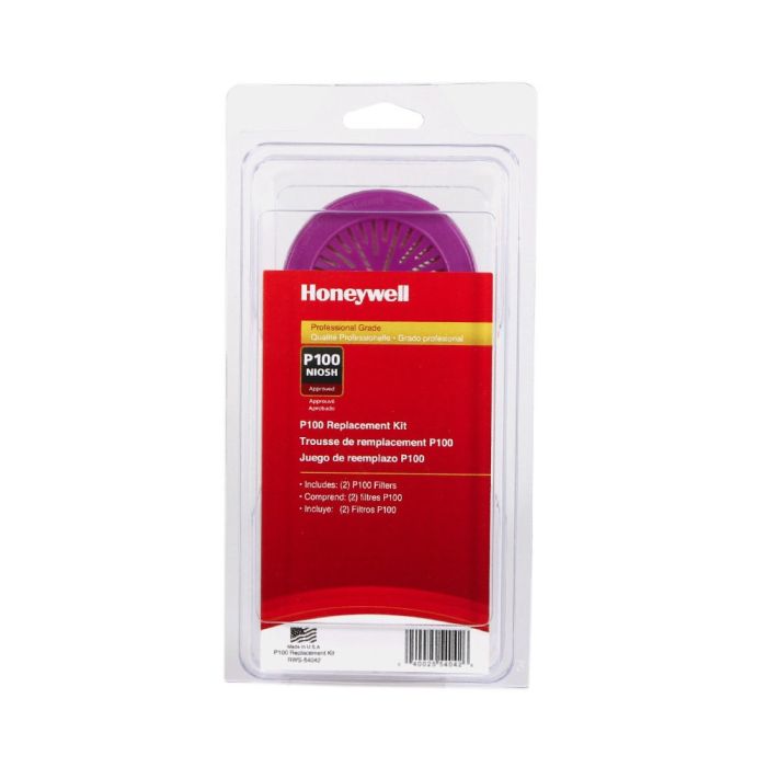 Honeywell RWS-54042 2 Pack P100 Filter Replacement Kit for 7700 or 5500 Series Respirators, 1 Each