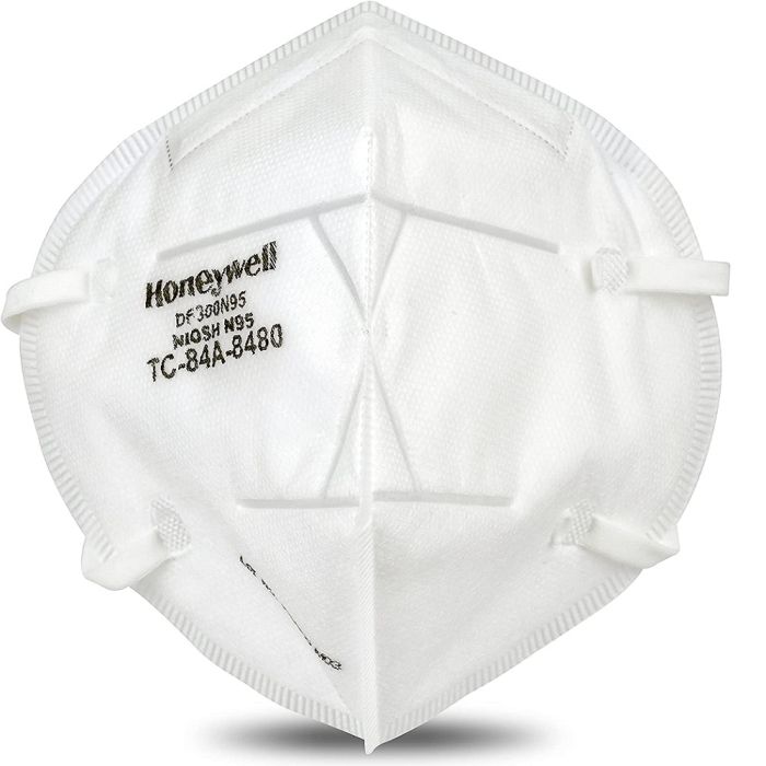 Honeywell RWS-54049 N95 Flatfold Mask, White, One Size, Case of 60 Eaches