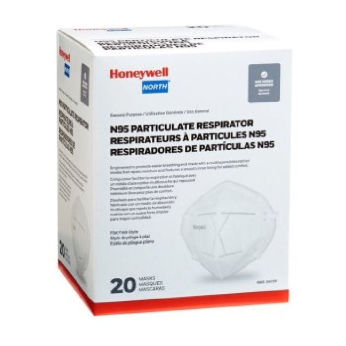 Honeywell RWS-54050 20 Pack N95 Molded Cup Mask, White, One Size, Box of 10 Packs