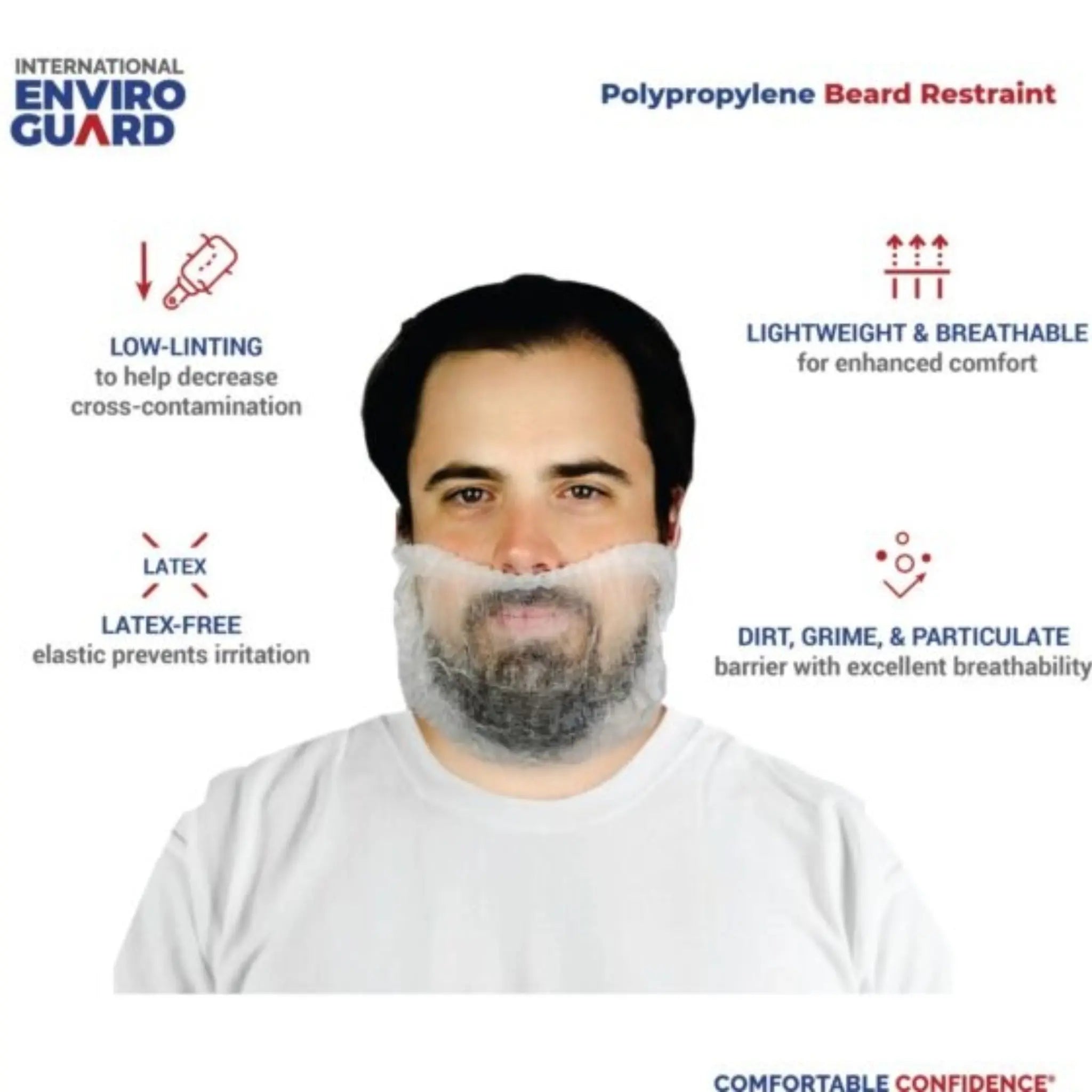 International EnviroGuard S112NW Polypropylene Beard Restraint-Info