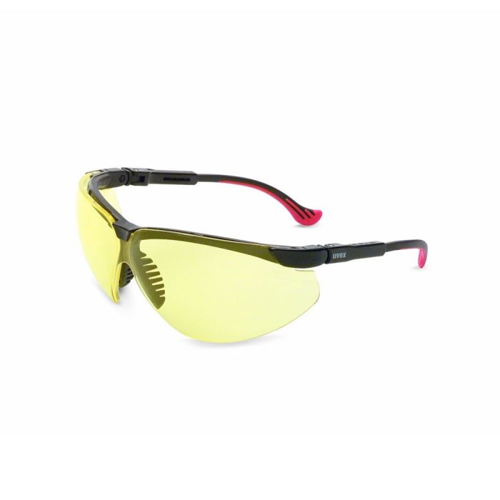 Uvex Genesis XC S3309 Safety Glasses, Black Frame, Amber, Ultra-dura HC, Box of 10