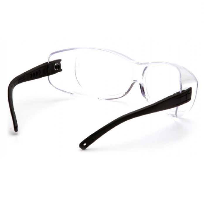 Pyramex OTS S3510SJ Safety Glasses, Clear Lens, Black Temples, One Size, Box of 12