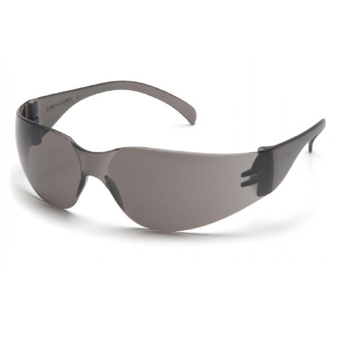 Pyramex Intruder S4120S Safety Glasses, Gray Lens, Gray Temples, One Size, Box of 12