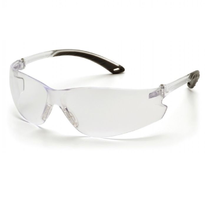 Pyramex ITEK S5810ST Safety Glasses, Clear H2X Anti Fog Lens, Clear Temples, One Size, Box of 12