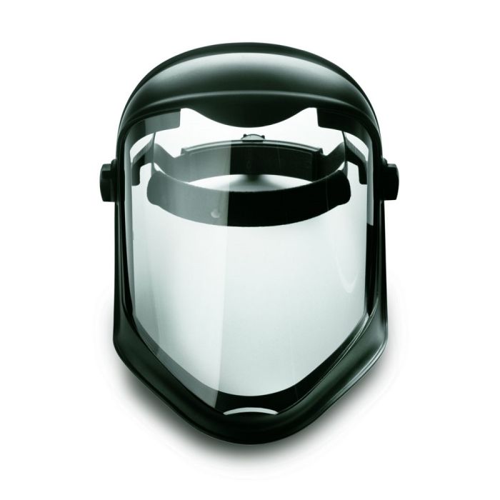 Honeywell Uvex Bionic S8500 Faceshield with Clear PC visor - Uncoated, Black, One Size, 1 Each