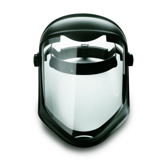 Honeywell Uvex Bionic S8510 Faceshield with Clear PC Visor - Hardcoat, Anti-Fog, Black, One Size - 1 Each