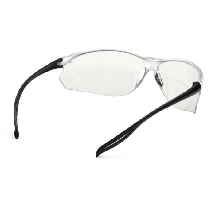 Pyramex Neshoba S9710S Safety Glasses, Clear Lens, Black Temples, One Size, Box of 12