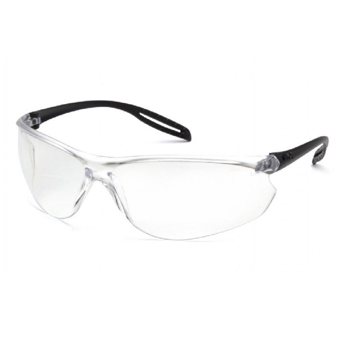 Pyramex Neshoba S9710ST Safety Glasses, Clear H2X Anti Fog Lens, Black Temples, One Size, Box of 12