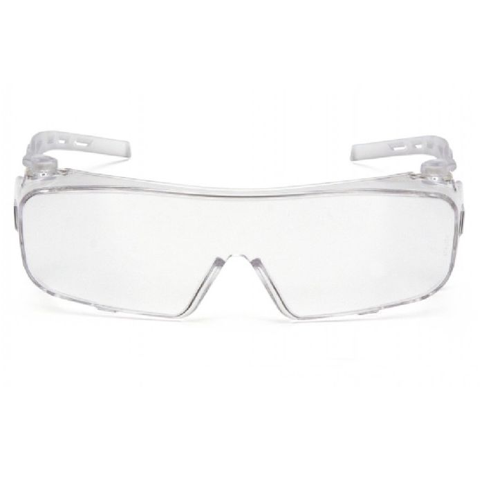 Pyramex Cappture S9910ST Safety Glasses, Clear H2X Anti Fog Lens, Clear Temples, One Size, Box of 12