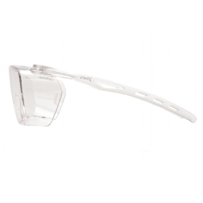 Pyramex Cappture S9910ST Safety Glasses, Clear H2X Anti Fog Lens, Clear Temples, One Size, Box of 12