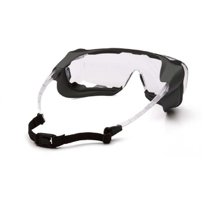 Pyramex Cappture Plus S9910STMRG Safety Glasses, Clear H2Max Anti Fog Lens with Rubber Gasket, One Size, 1 Each