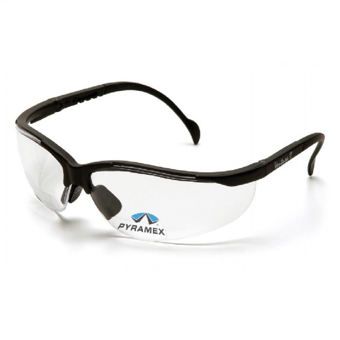 Pyramex Venture II SB1810R15 Readers, Black Frame, Clear + 1.5 Lens, One Size, Box of 6