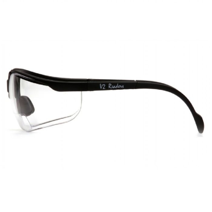 Pyramex Venture II SB1810R20 Readers, Black Frame, Clear + 2.0 Lens,  One Size, Box of 6