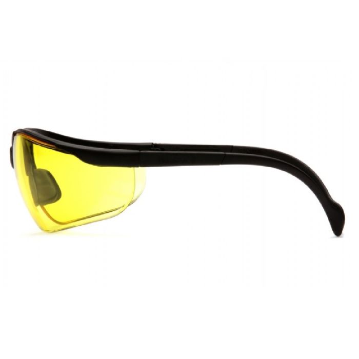 Pyramex Venture II SB1830S Safety Glasses, Black Frame, Amber Lens, One Size, Box of 12