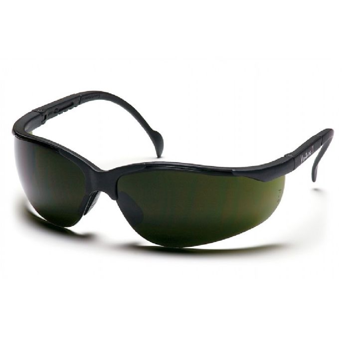 Pyramex Venture II SB1850SF Safety Glasses, Black Frame, 5.0 IR Filter Lens, One Size, Box of 12