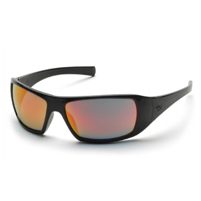 Pyramex Goliath SB5645D Safety Glasses, Ice Orange Mirror Lens, Black Frame, One Size, Box of 12