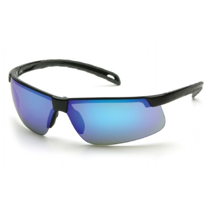 Pyramex Ever-Lite SB8665D Safety Glasses, Ice Blue Mirror Lens, Black Frame, One Size, Box of 12
