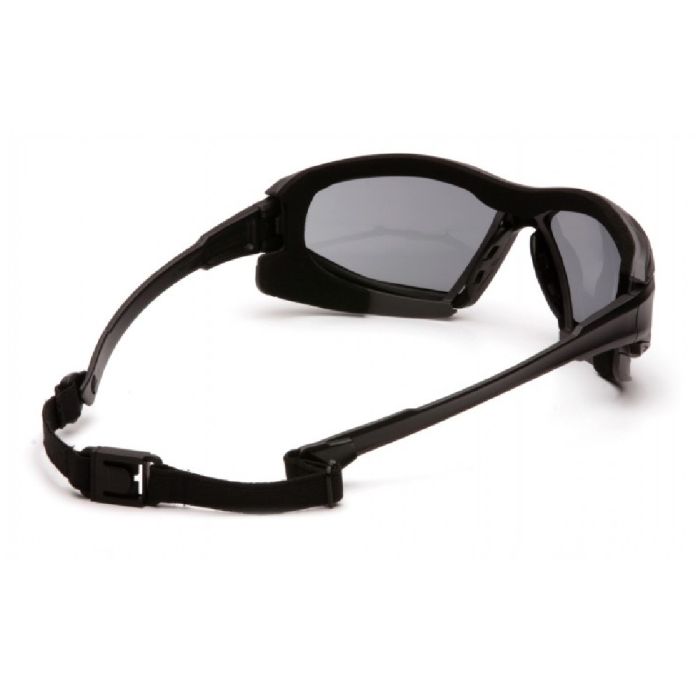 Pyramex Highlander Plus SBG5020DT Safety Glasses, Gray H2X Anti Fog Lens, Black and Gray Frame, One Size, Box of 12