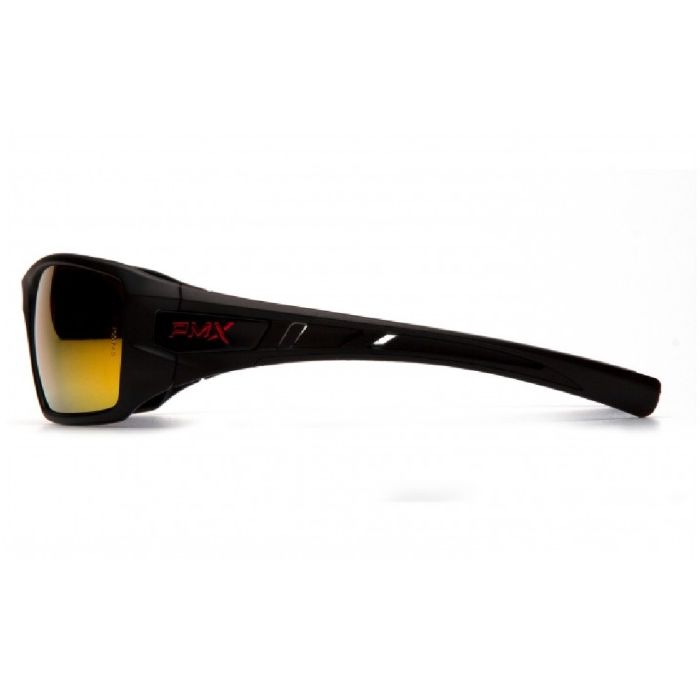 Pyramex Velar SBRF10445D Safety Glasses, Ice Orange Mirror Lens, Black and Red Frame, One Size, Box of 12