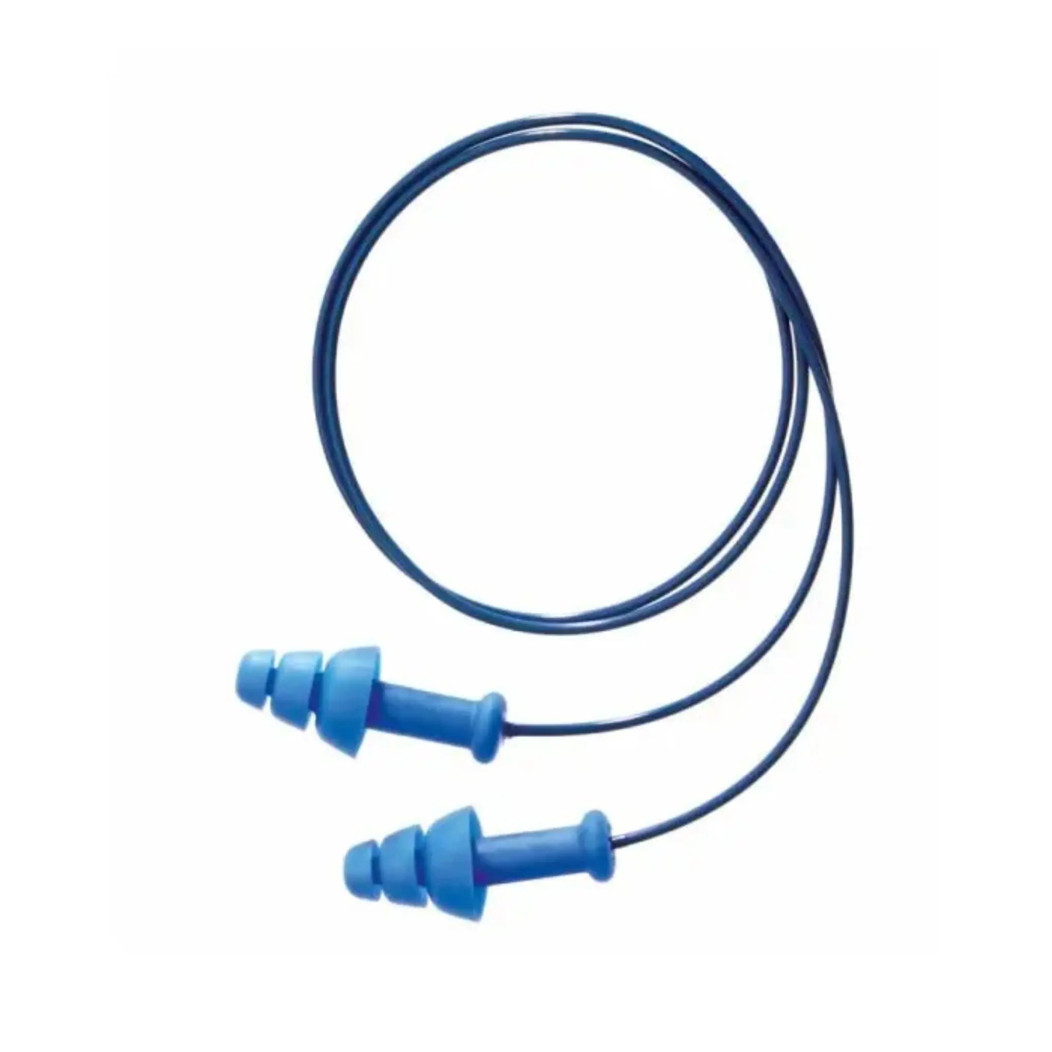 Honeywell Howard Leight SmartFit SDT-30 Metal Detectable Reusable TPE Corded Ear Plugs, NRR 25, Blue, 1 Pair 