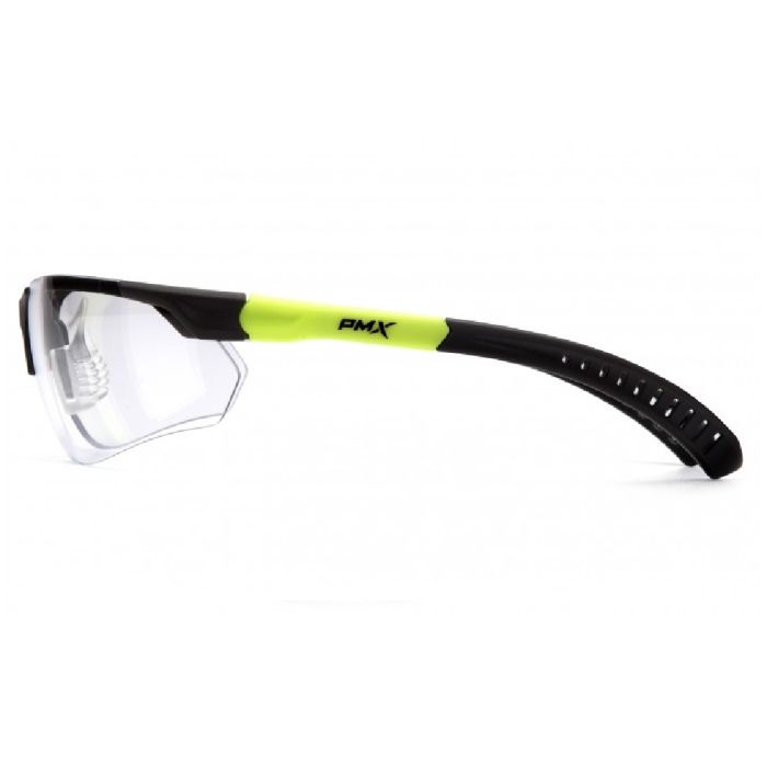 Pyramex Sitecore SGL1011DTM Safety Glasses, Clear H2Max Anti Fog Lens, Gray and Lime Temples, One Size, Box of 12