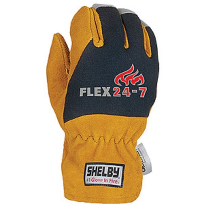Shelby 5285 Flex Structural Fire Glove, Gauntlet Cuff, Pack of 6