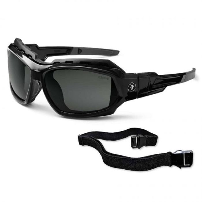 Ergodyne Skullerz LOKI-AF Anti-Fog Safety Glasses, Black Frame, Anti-Fog Smoke Lens, 1 Each